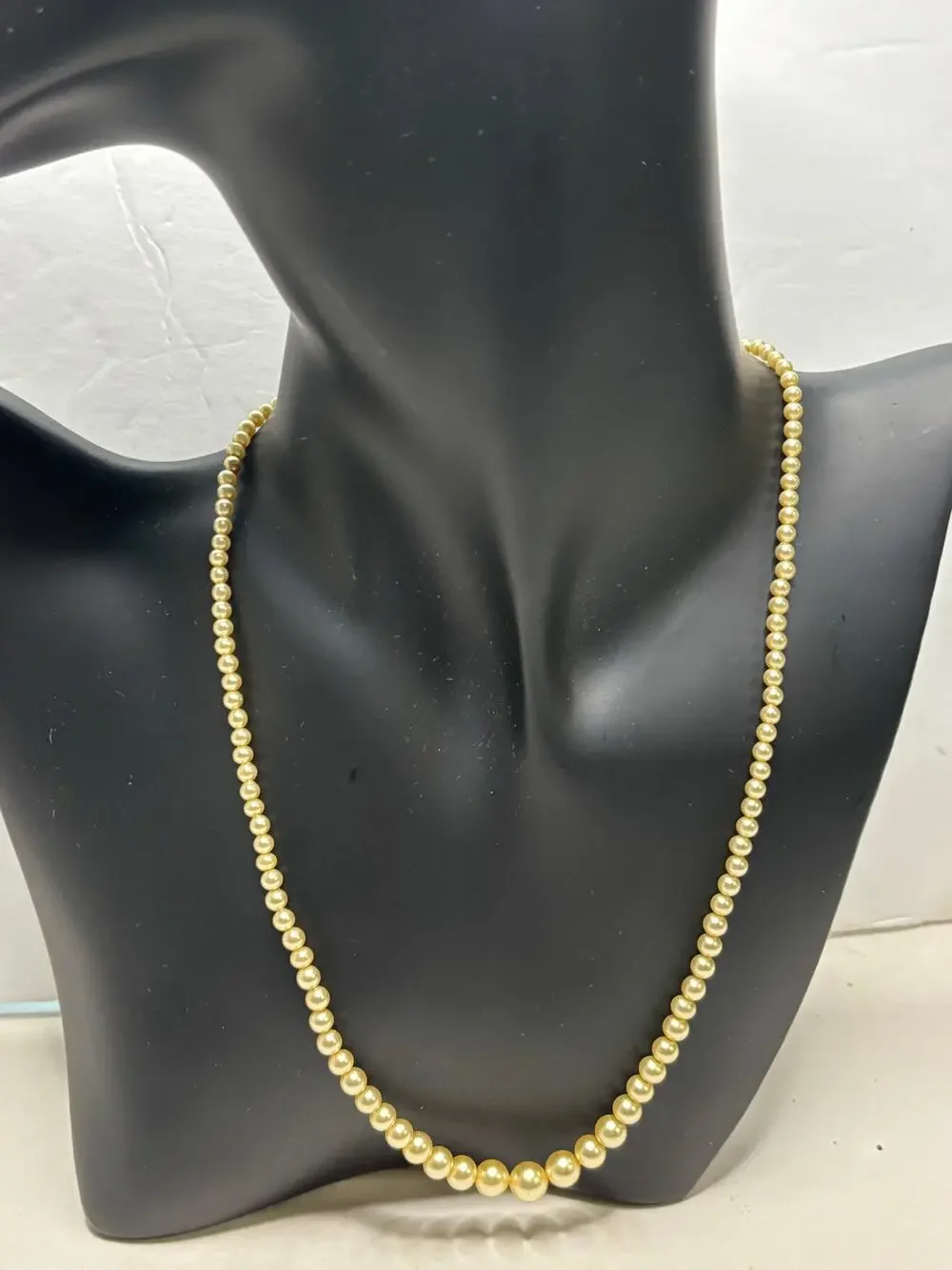 Vintage Faux Pearl Necklace Mid Century Costume Jewelry